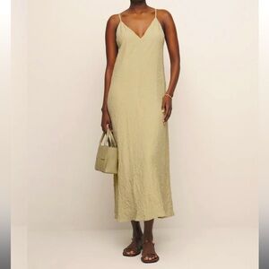 Reformation Maja Dress, Stunning Low Back Crinkle Dress, Holiday Dress, Size M